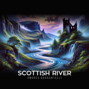 Cover art for Scottish River by Andrea Quarantelli, featuring nature-inspired imagery.